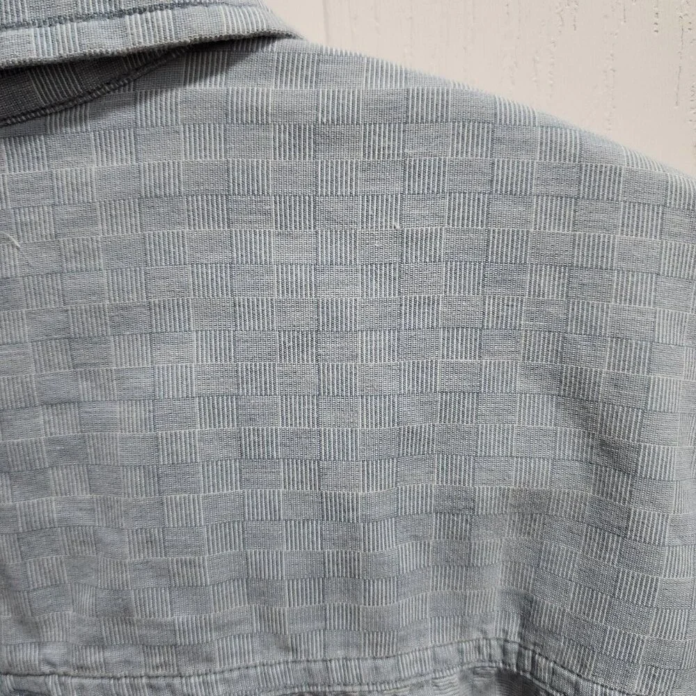 The North Face‎ A5 Series Blue Button Up Short Sleeve Pocket Shirt Size L Cotton